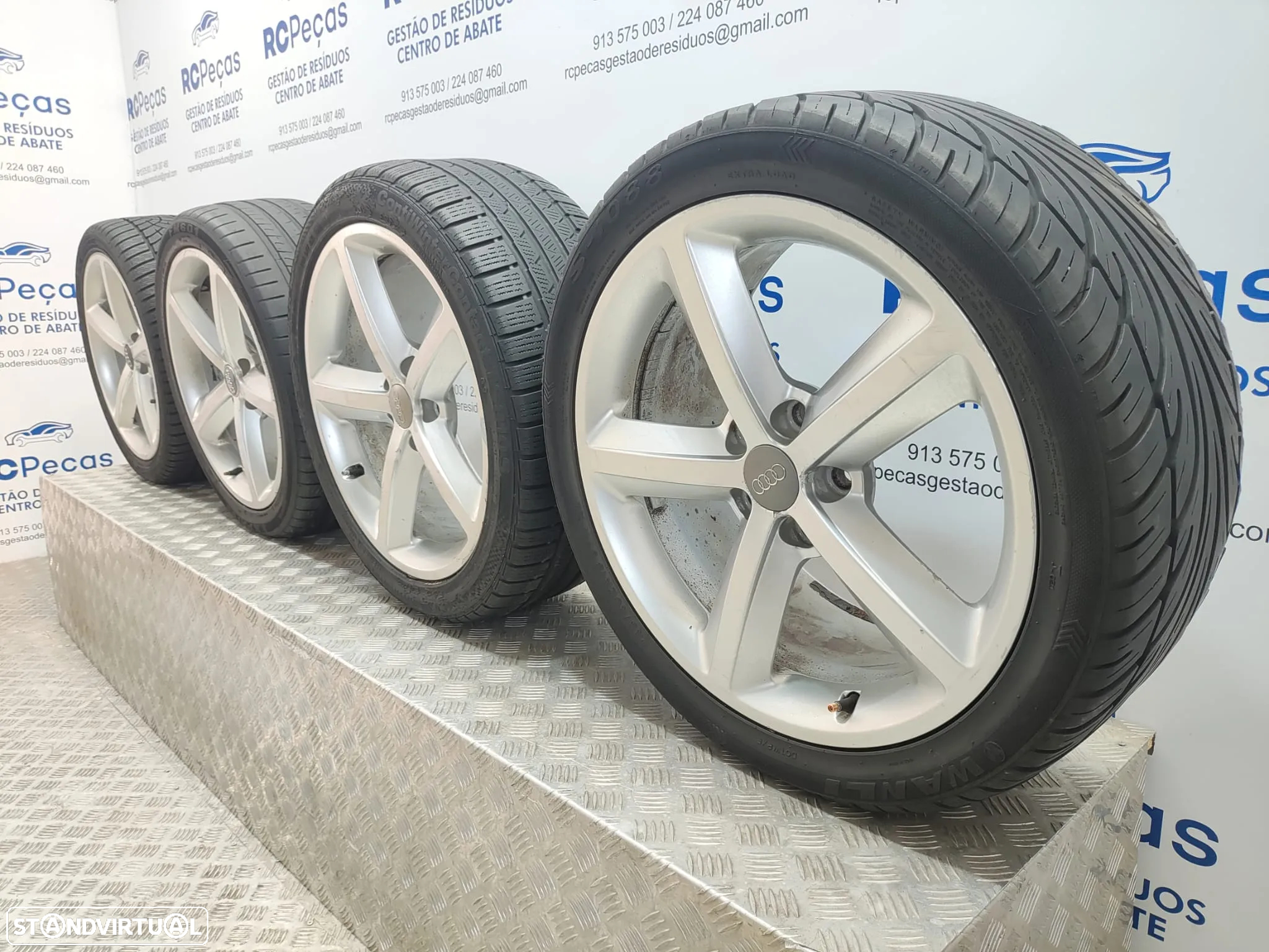 Conjunto Jantes Ronal 18 Originais Audi A4 B8 S-Line S Line 8J ET46 5x112 - 3
