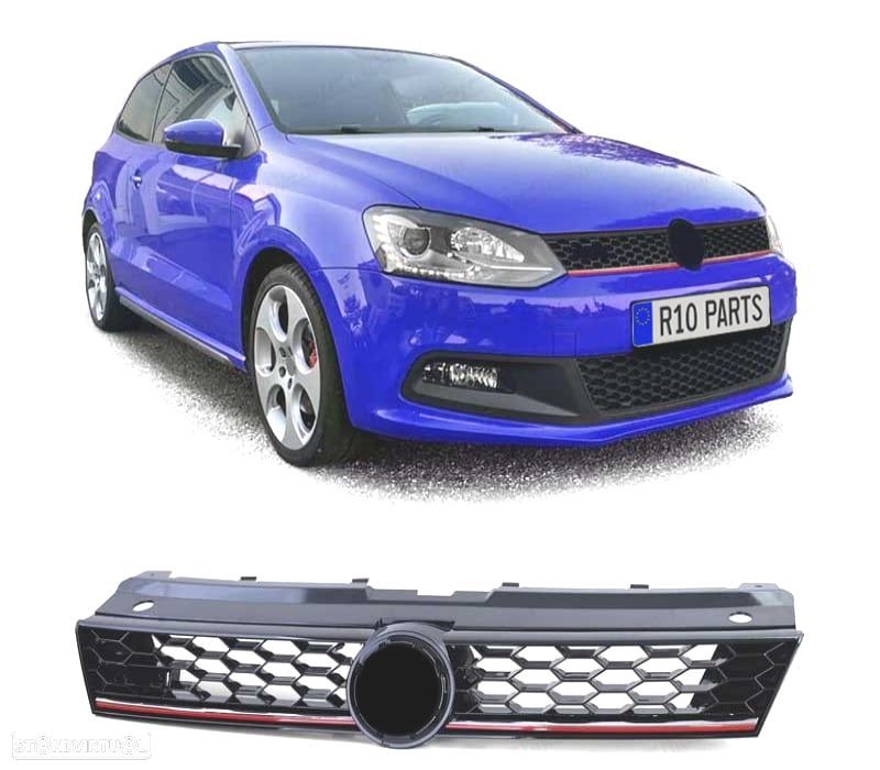 GRELHA FRONTAL VOLKSWAGEN VW POLO 3/5 09-17 LOOK GTI - 2