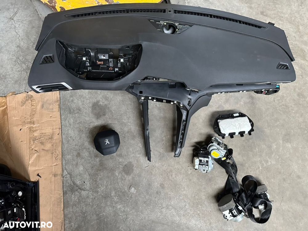 Kit airbag PEUGEOT 5008 an 2017-2023 format din airbag volan, airbag pasager, 2 centuri fata , 2 centuri spate si plansa bord - 4