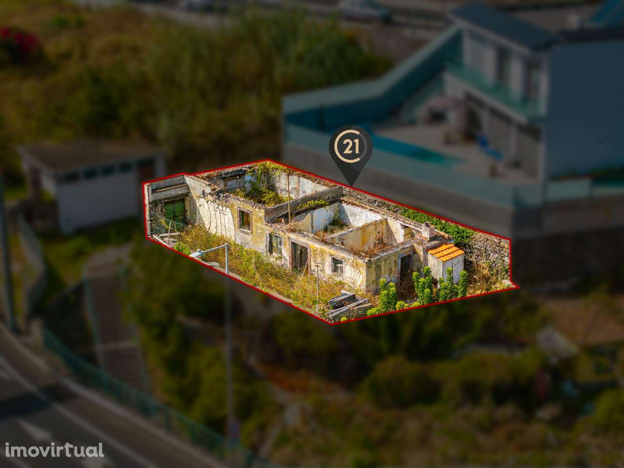 Moradia T2 em Pedra no Funchal com Projeto Aprovado e Vista Mar - Grande imagem: 5/21