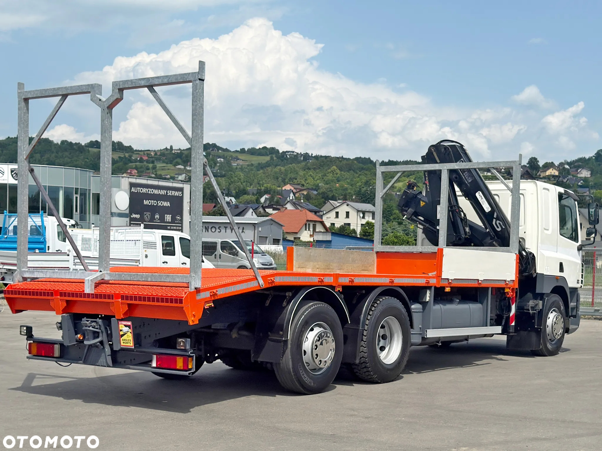 DAF CF 85.380 * LAWETA 7,20 m + HIAB 144 B-2 DUO * STAN BDB - 7