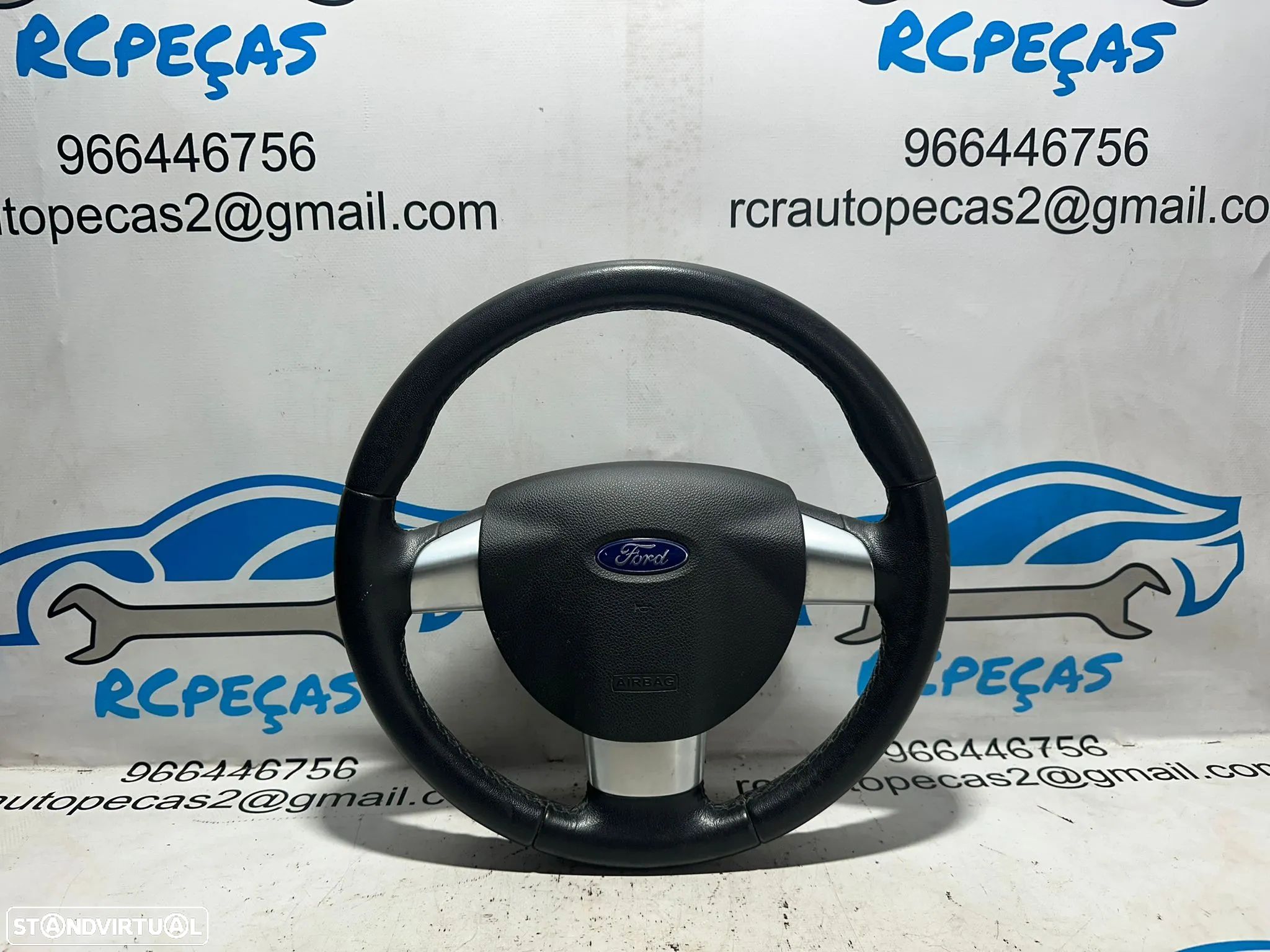 .Volante Completo Pele Ford Focus 2 Mk2 3 Braços - 1