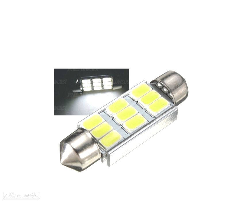 LÂMPADA LED 9 SMD PARA CANBUS MATRICULA HABITÁCULO 41MM - 1