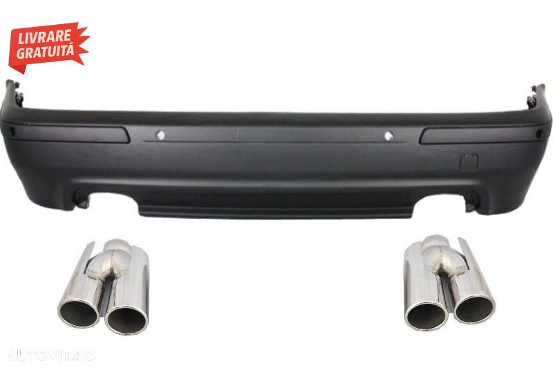 Bara Spate si Tobe Ornamente BMW Seria 5 E39 Evacuare Dubla (1995-2003) cu PDC- livrare gratuita - 1