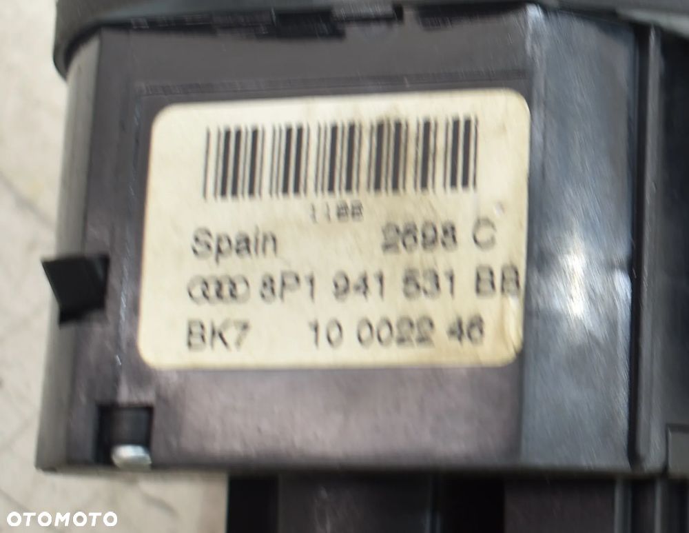 WŁĄCZNIK PRZEŁĄCZNIK SWIATEŁ AUDI A3 8P LIFT 09R 8P1941531BB - 4