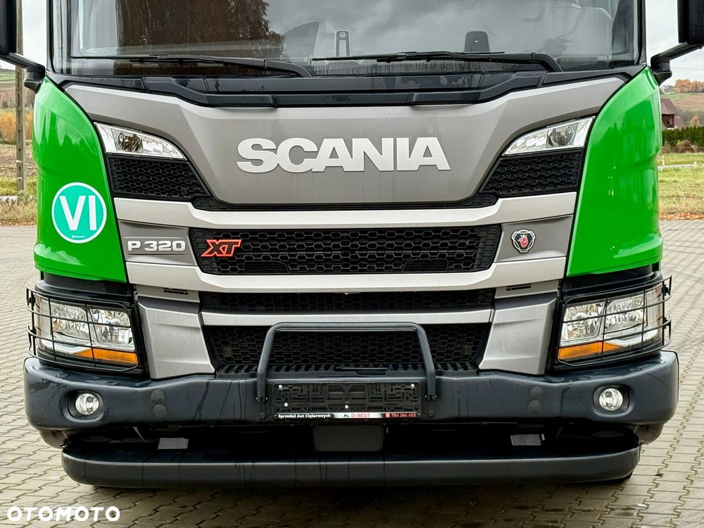 Scania P320 / PLATFORMA / NOWY / 5 TYŚ KM / SYPIALKA / 2023 ROK / CAŁA NA PODUSZKACH / 7.7 M DŁUGOŚCI / LAWETA / DO PRZEWOZU MASZYN ROLNICZYCH ITP - 11