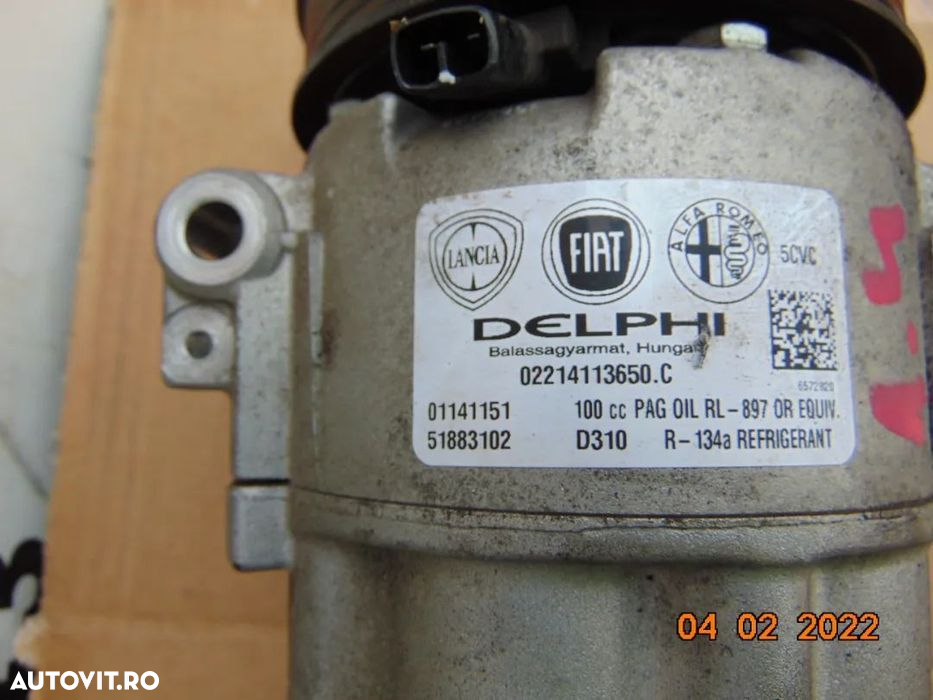 Compresor clima Fiat 1.4 benzina tipo fiat 500 abarth 500l 500c punto - 2