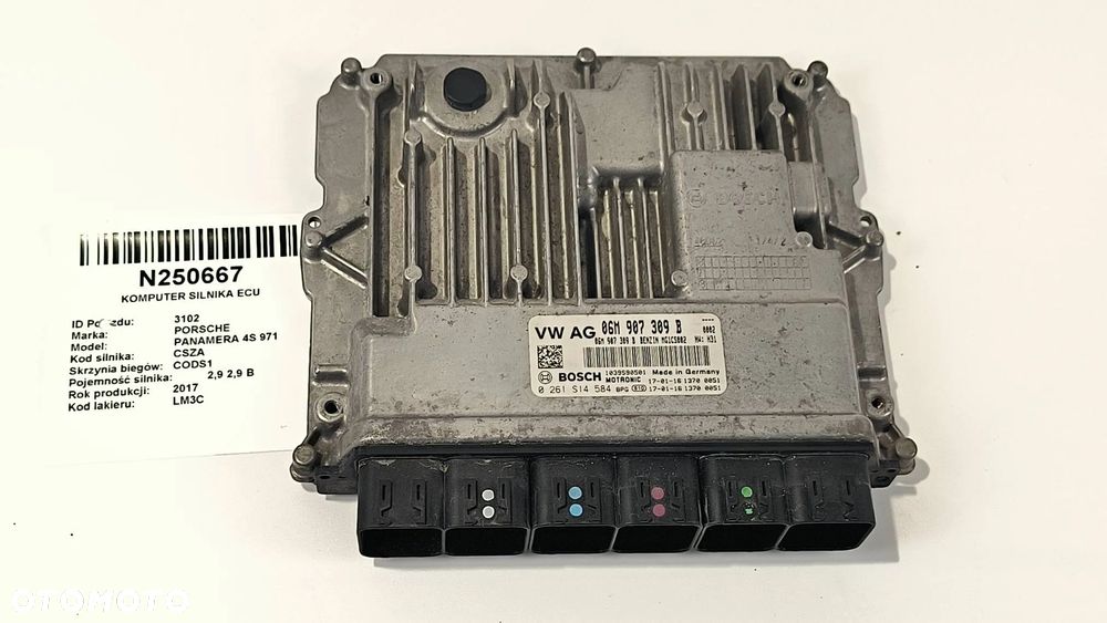 Moduł sterownik komputer silnika 06M907309B MG1CS002 Porsche Panamera 2017 Hatchback Benzyna 324kW 2894cm³ - 3