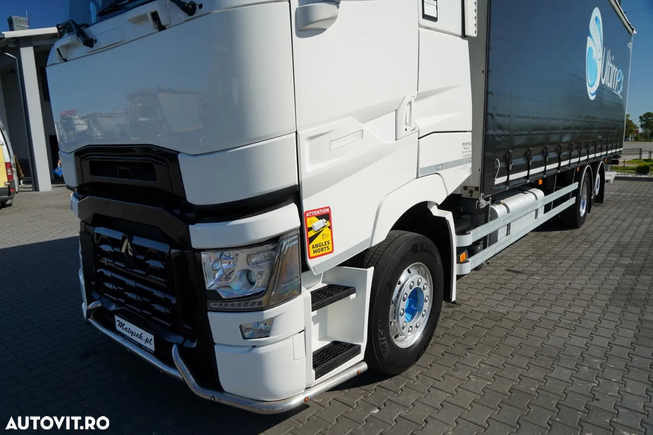 Renault T 440 / 6X2 / SOLO / CORTINĂ 9.5 M / I-PARK COOL / RIDICABIL / JANTE DIN ALIAJ / PUNȚĂ RIDICABILĂ - 9