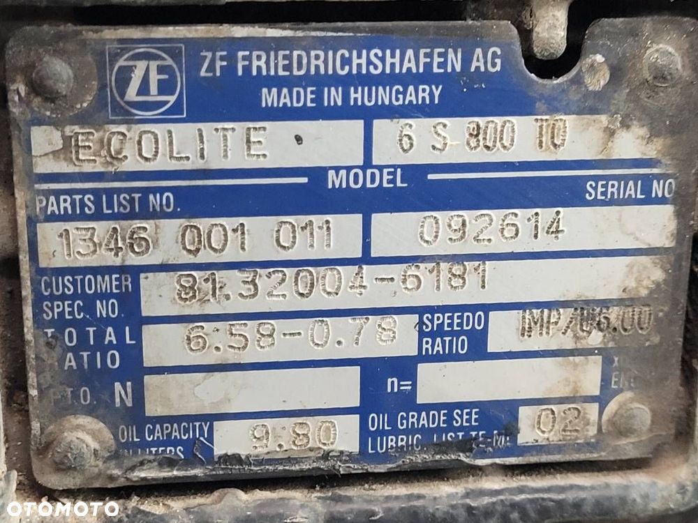 SKRZYNIA BIEGÓW MAN TGL I 8.220 6S800T0 KOMPLETNA - 9