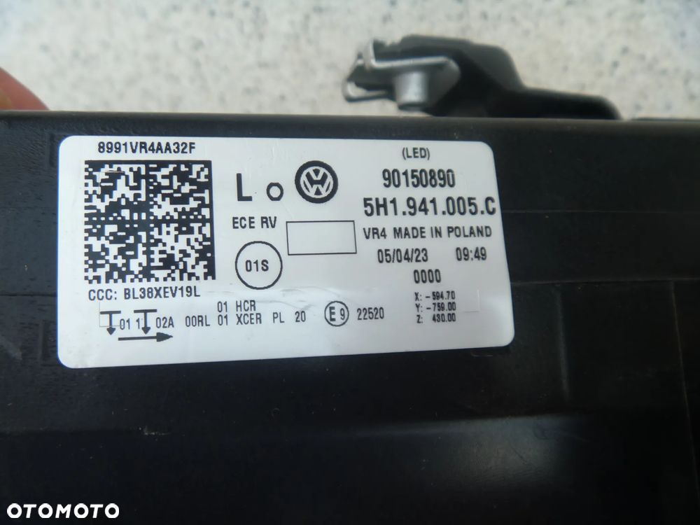 5H1941005C VW GOLF VIII LAMPA LEWA FULL LED ORYGINAŁ IGŁA - 7
