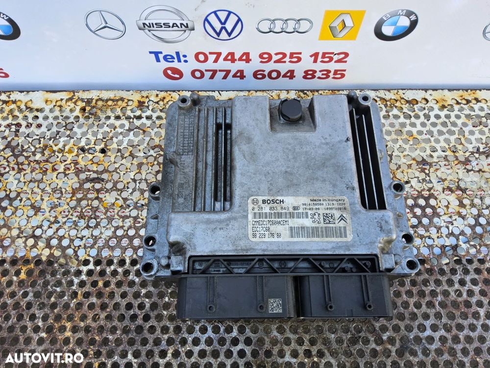 Calculator motor Peugeot 3008 1.6hdi cod 9822917680 ecu motor 1.6 euro 6 0281033849 - 1