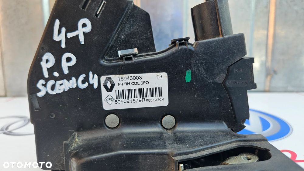 Renault Scenic 4 IV Zamek kompletny przedni prawy 4 PINY Zamek drzwi przód prawy 805021579R - 4