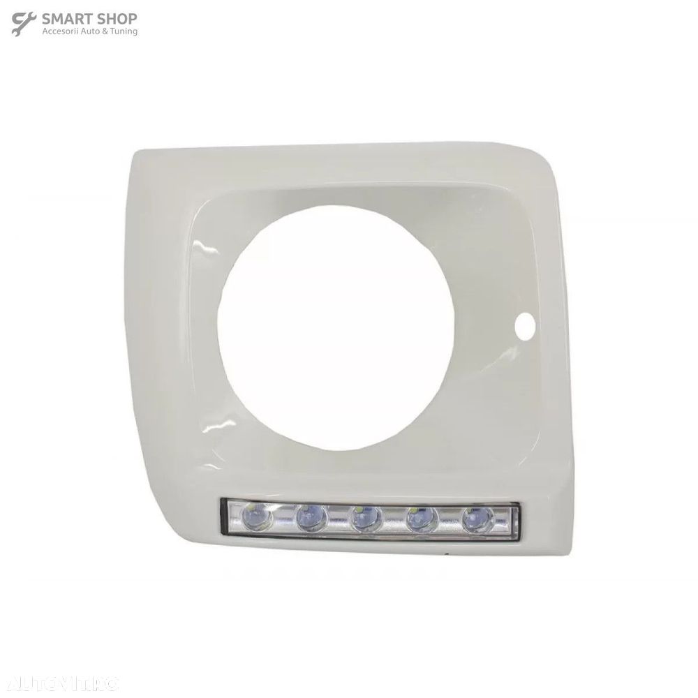 Carcasa faruri Alb cu Lumini de zi dedicate LED DRL Mercedes G-class W - 3
