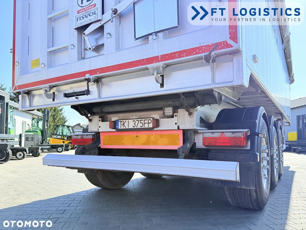 Tisvol TISVOL 2SNA | SAF | KLAPA + SZYBER DO ZSYPU | 43m3 | CAŁA ALUMINIOWA | MASA WŁASNA 5240 KG | PODNOSZONA PIERWSZA OŚ | ALUFELGI - 22