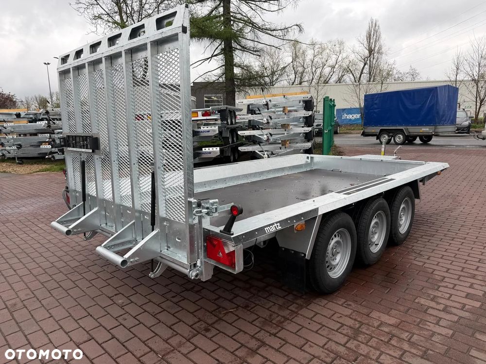 Martz Przyczepa  Bau 400x180 3500kg 3 osie koła 185R14C pod koparke koparka walec - 9