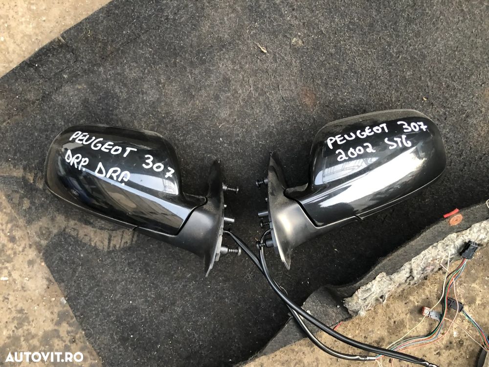Oglinda stanga/Oglinda dreapta Peugeot 307 non facelift electrica negru - 5