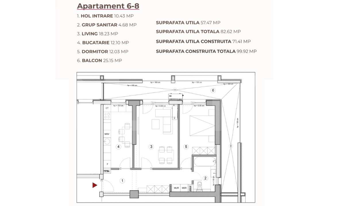 Apartament 2 camere, 82.62 mp, ansamblu 0% Comision Achizitie, Calea S — fotografia 2