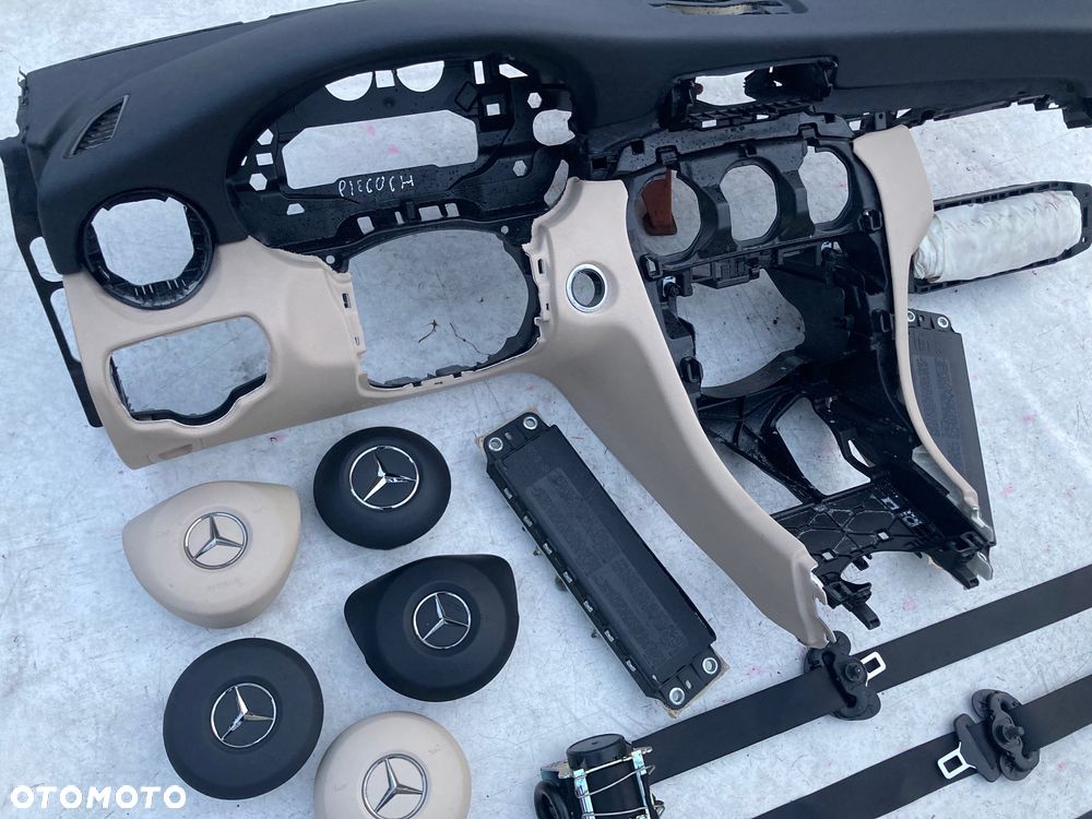 MERCEDES W205 C DESKA KONSOLA KOKPIT PULPIT PÓŁKA PARAPET AIRBAG PASY PAS PODUSZKI POWIETRZNE USA KANADA EUROPA KURTYNA KURTYNY naprawa Raz2 !!! - 5