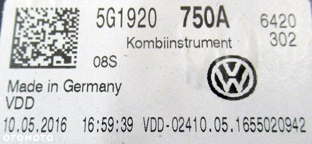VW GOLF VII 7 12-20 1.4 TSI LICZNIK ZEGARY PRĘDKOŚCIOMIERZ 5G1920750A - 5