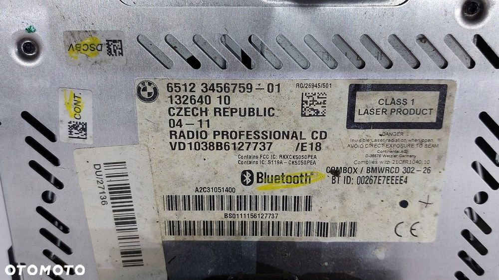 radio cd mini cooper clubman r55 11r 3456759 - 5