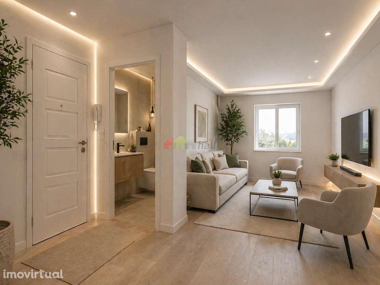 Apartamento T1 com logradouro remodelado, no Lavradio - Barreiro - Grande imagem: 2/13