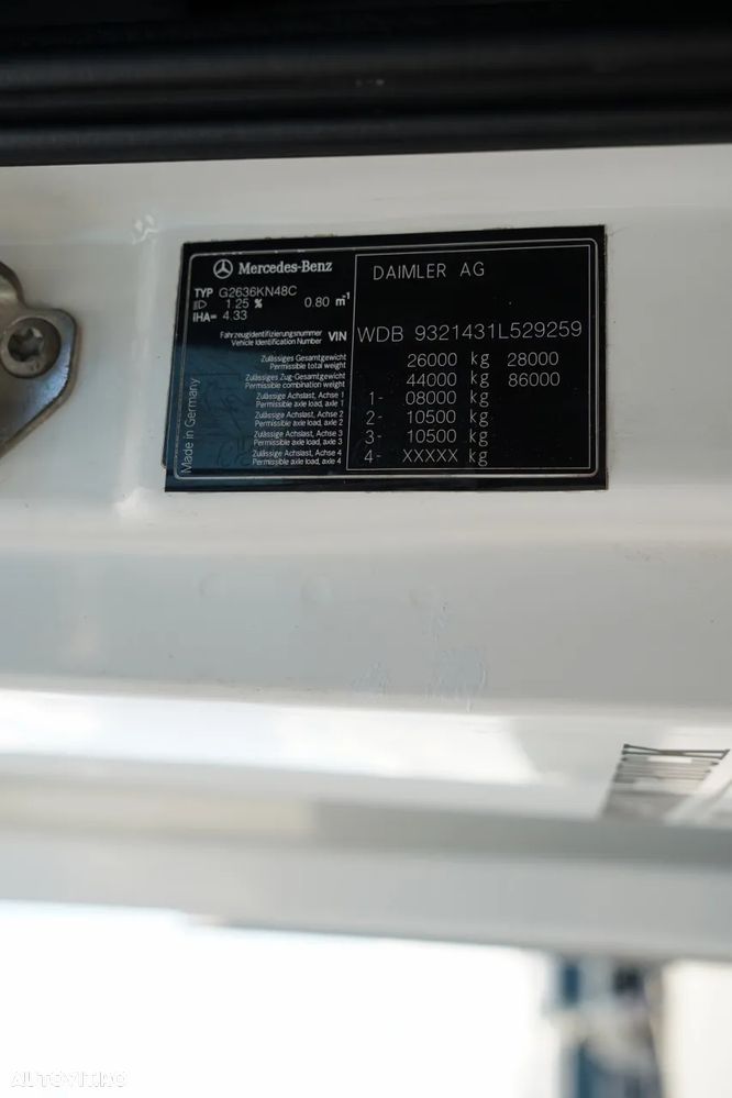 Mercedes-Benz ACTROS 2636 / 6x4 / CAROSERIE DE LIVRARE 7 M + HIAB HDS - EXTENSIE 12,6 M / PODEA REZISTENTĂ / RADIOCOMANDĂ / ROTATOARE / IMPORTAT - 34