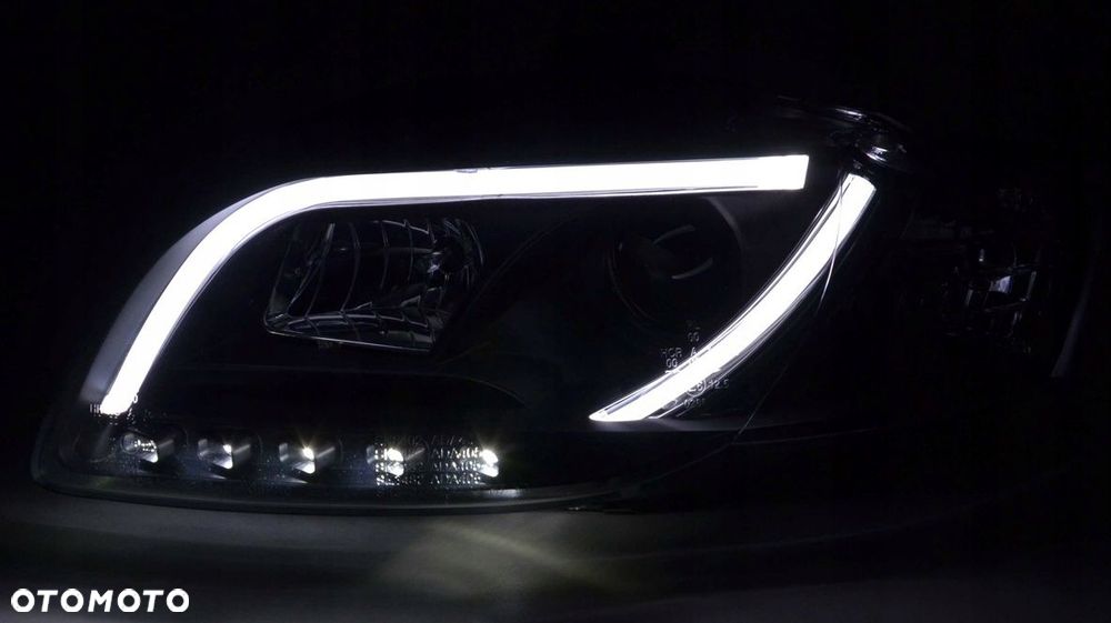 Reflektor Lampa L+R LED TRU DRL Black Soczewka Czarne Audi a4 b7 8e 04-08 - 6