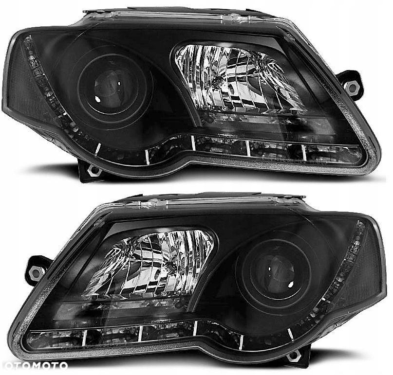 Reflektory Lampy kpl Tuning Diody Black Czarne VW Passat B6 3c 3c0 2005-10 - 1
