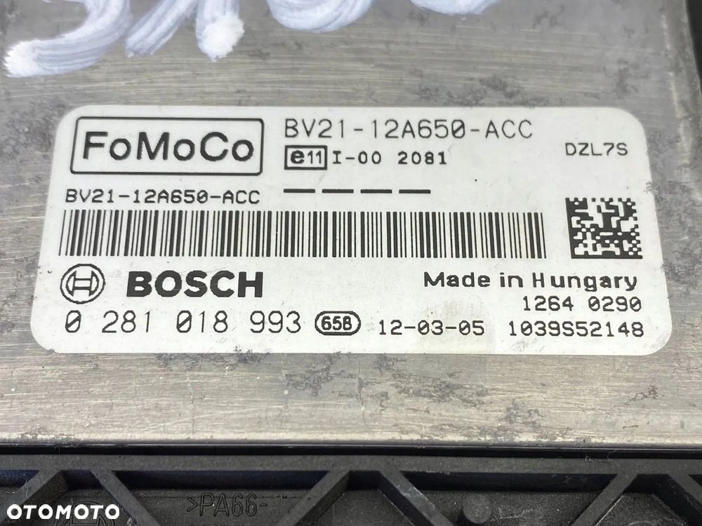 STEROWNIK SILNIKA FORD FOCUS 1.6 TDCi BV2112A650ACC 0281018993 - 10