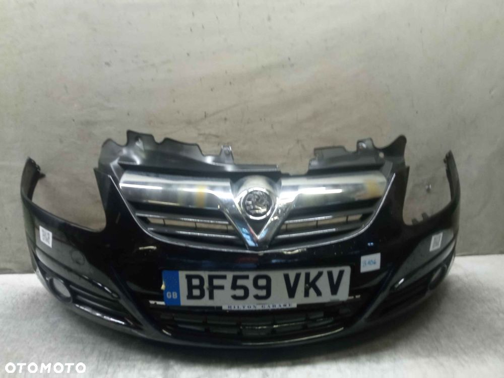 ^ ZDERZAK PRZÓD PRZEDNI DO OPEL CORSA D Z20R CZARNY HALOGENY - 1