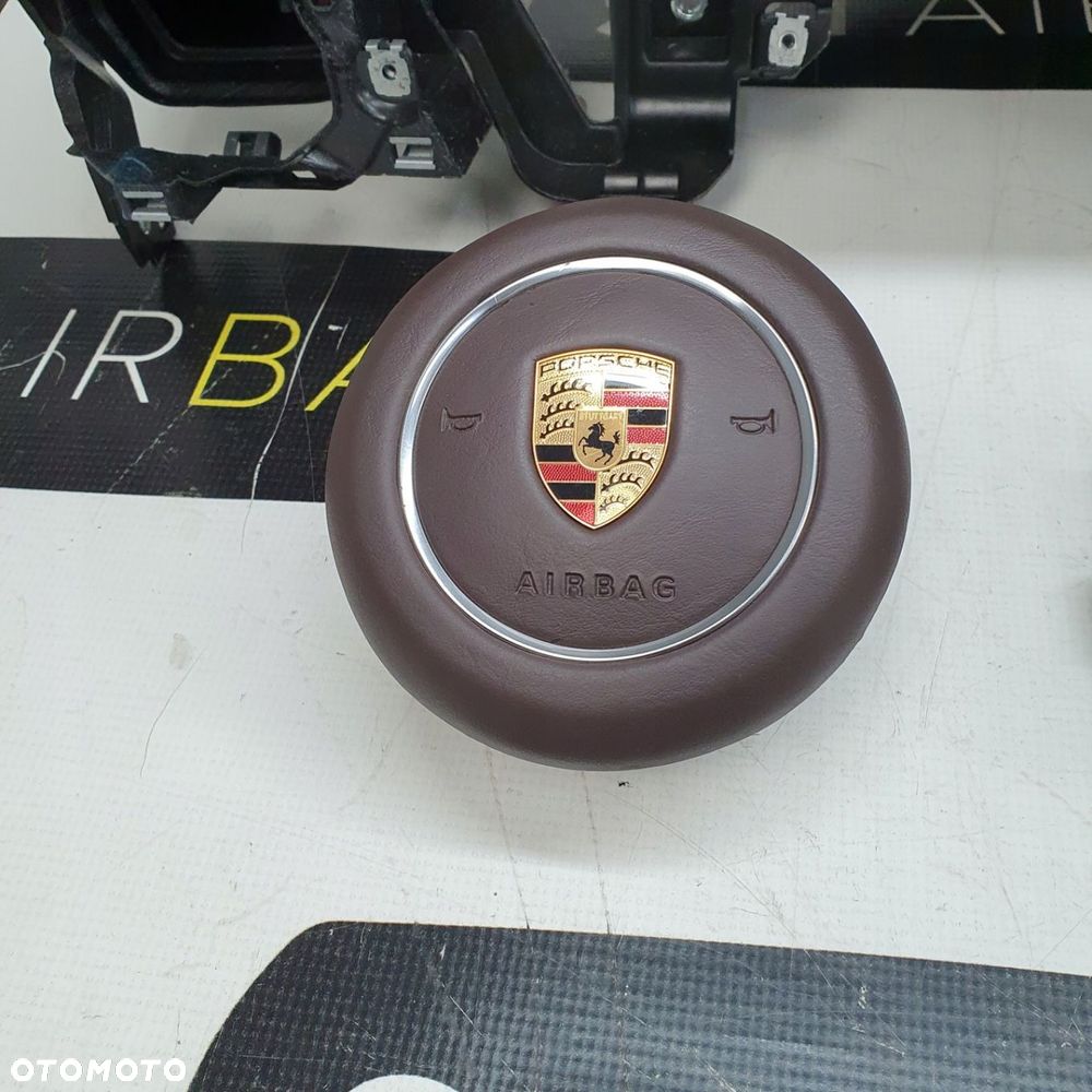PORSCHE 971 DESKA ROZDZIELCZA BRĄZ KONSOLA KOKPIT PULPIT PODUSZKI AIRBAG AIR BAG PASY KIT SET - 9