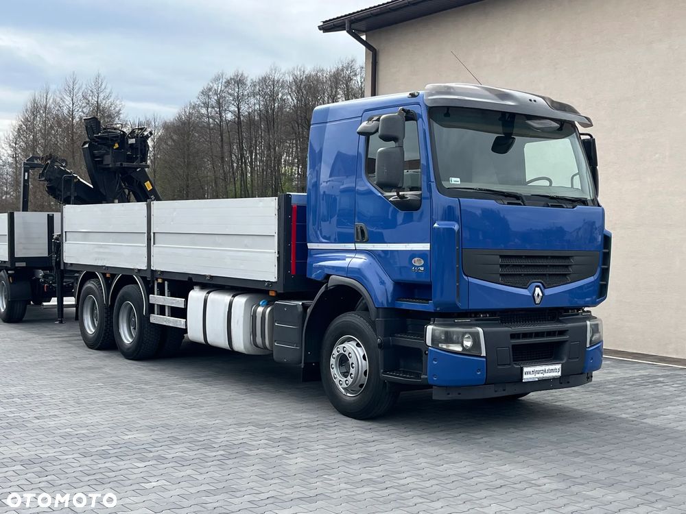 Renault ZESTAW- PREMIUM LANDER 460DXI / 6X4/ HDS HIAB 166 B-3 DUO- 12,5m / NOWE OPONY + PRZYCZEPA GNIOTPOL - 6