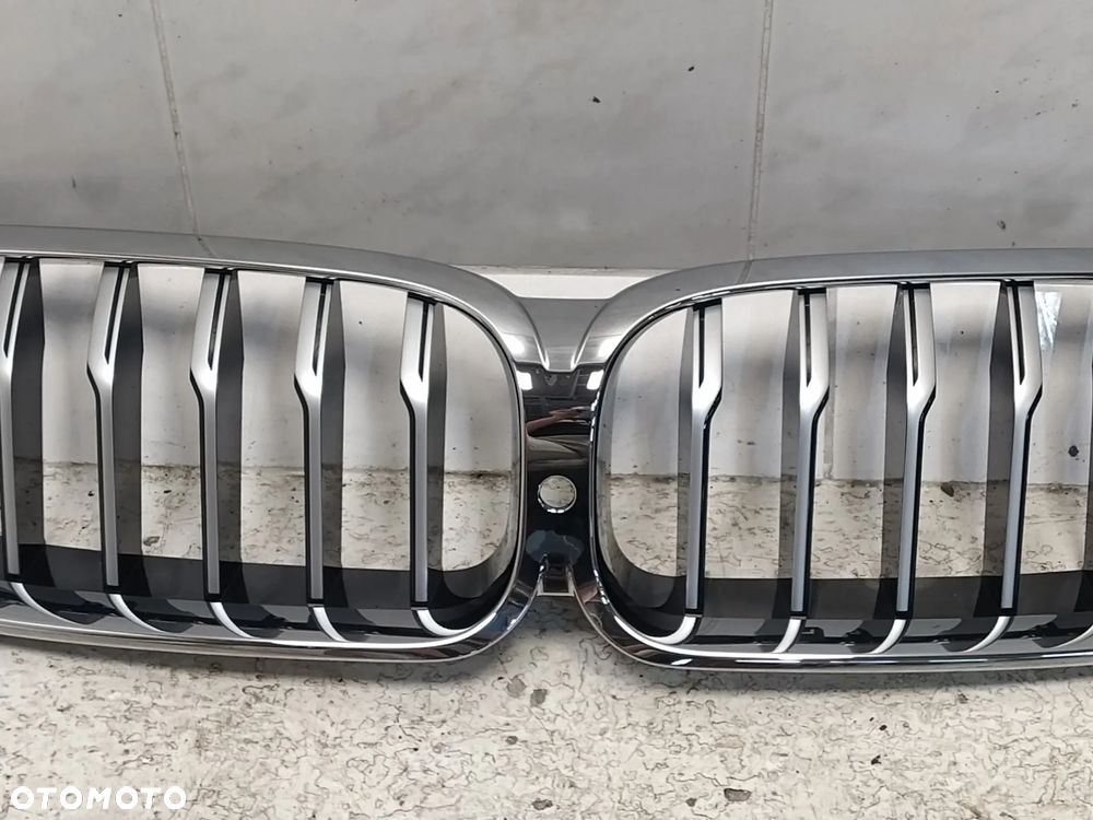 BMW 8 G14 G15 GRILL ATRAPA CHŁODNICY KRATKA NERKA KAMERA CZARNY POŁYSK CHROM NOWY ORYGINAŁ - 4
