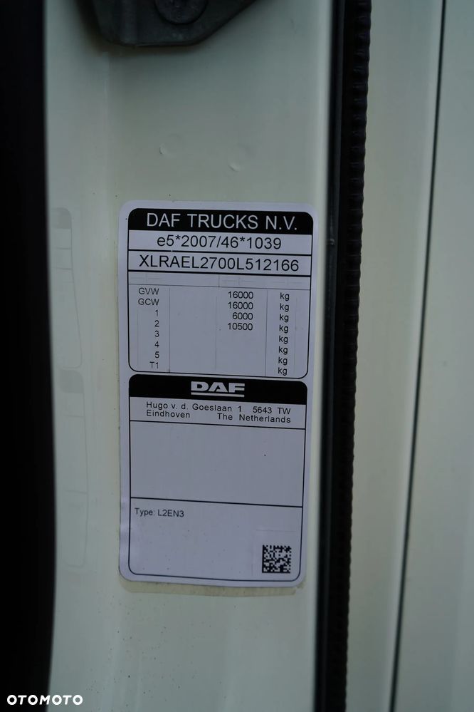 DAF LF / 260 / E 6 / ACC / BURTOFIRANKA + WINDA / ŁAD. 8 975 KG / 18 PALET - 11