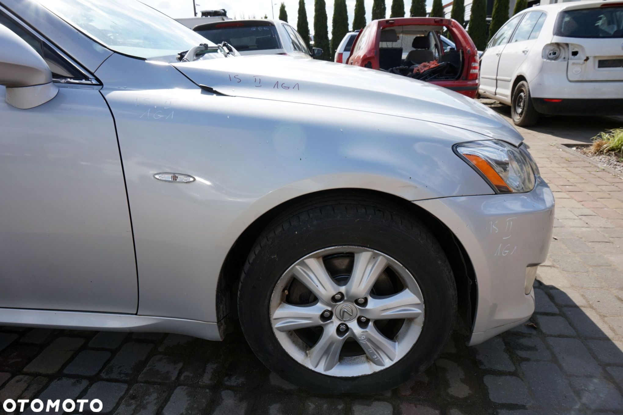 MASKA ZDERZAK BŁOTNIKI LAMPY IS II E2 1G1  LEXUS 2005-2010 SREBRNY PRZÓD KOMPLETNY - 13