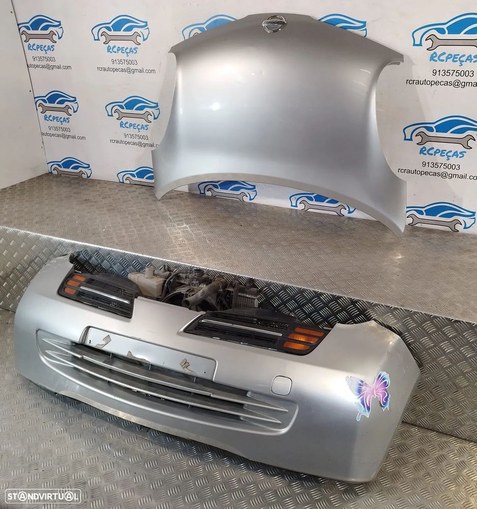 FRENTE COMPLETA NISSAN MICRA 3 III MK3 K12 CAPOT PARACHOQUES GUARDA-LAMAS ÓTICAS FRENTE FIBRA RADIADOR VENTILADOR REFORÇO - 12