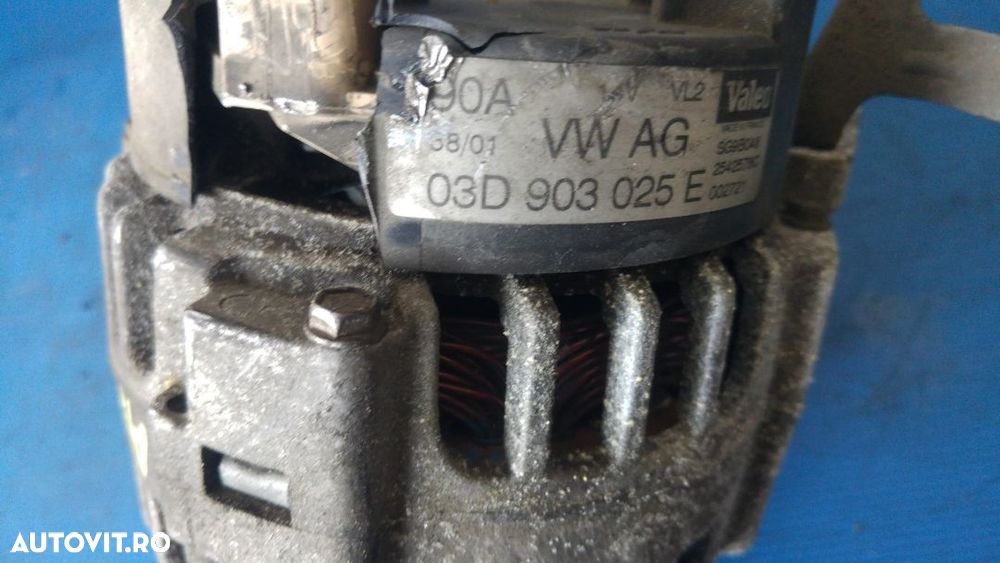 alternator skoda fabia 1 vw golf 4 polo 9n seat ibiza 1.9 tdi asz 03d903025e - 2