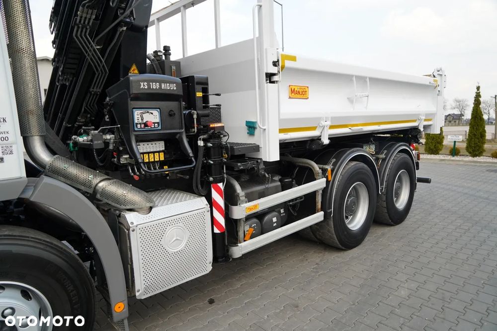 Mercedes-Benz ACTROS  2644 / 6X4 / WYWROTKA / 2X HYDROBURTA  / + HDS HIAB 166 ES-5  / PILOT /  ROTATOR / EPS + SPRZĘGŁO / EURO 5 - 12