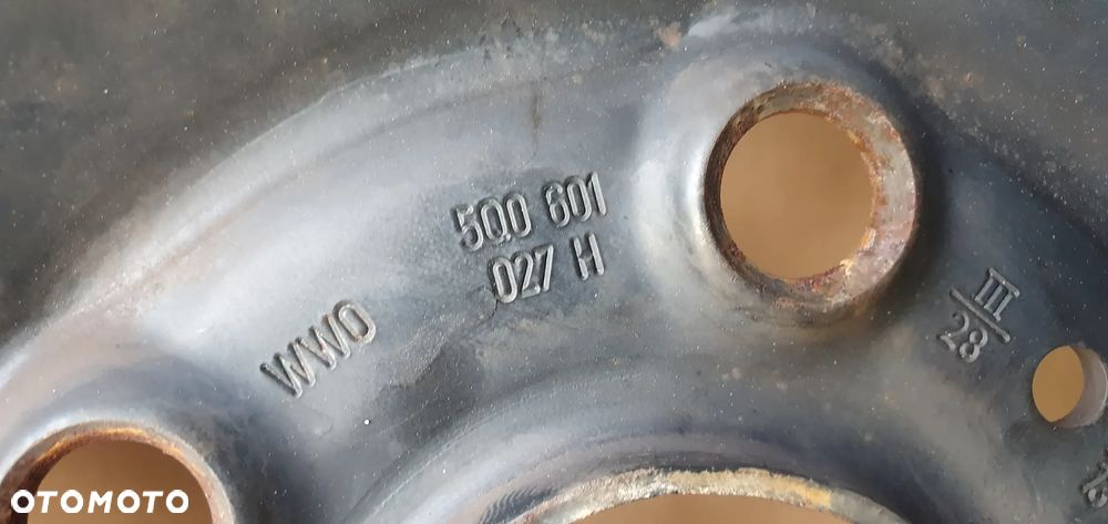 Felga stalowa zapas VW 5x112 R16 ET48 6J 5Q0601027H - 12