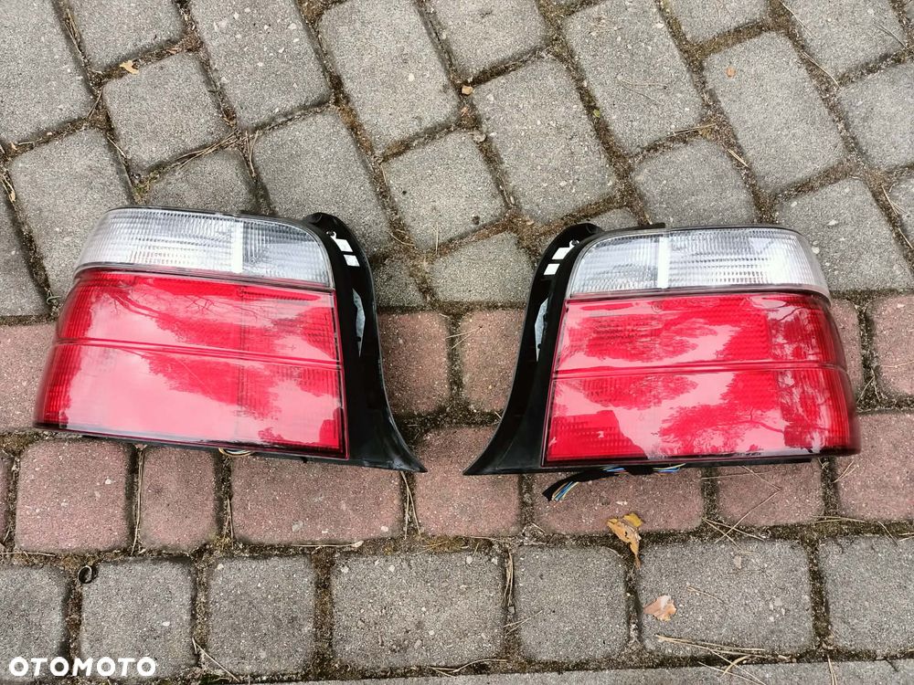 Lampa tył tylna lewa prawa lampy BMW E36 compact białe komplet - 1