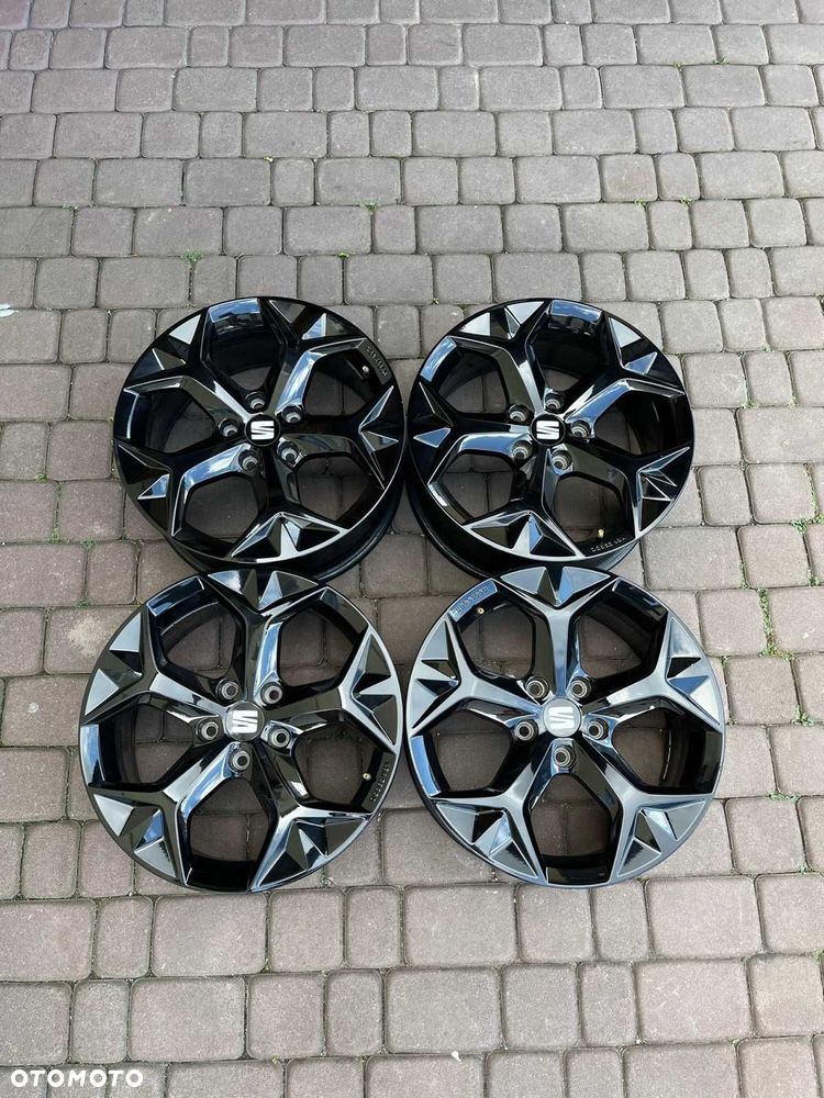 Oryginalne alufelgi Seat 5x112 17 cali Ateca Tarraco Leon Czarne - 4