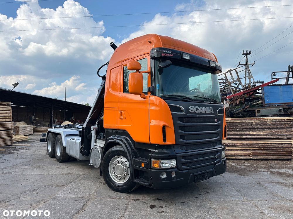 Scania V8 6x4 Hakowiec Hds do złomu drewna dzwig - 1