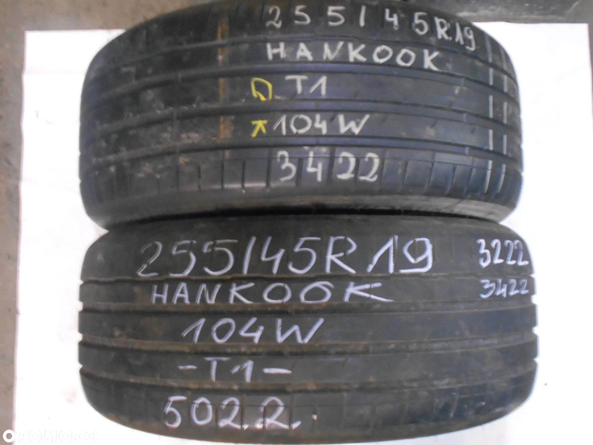 OPONY 255/45R19 HANKOOK VENTUS S1 EVO3 T1 DOT 5022 7MM - 1
