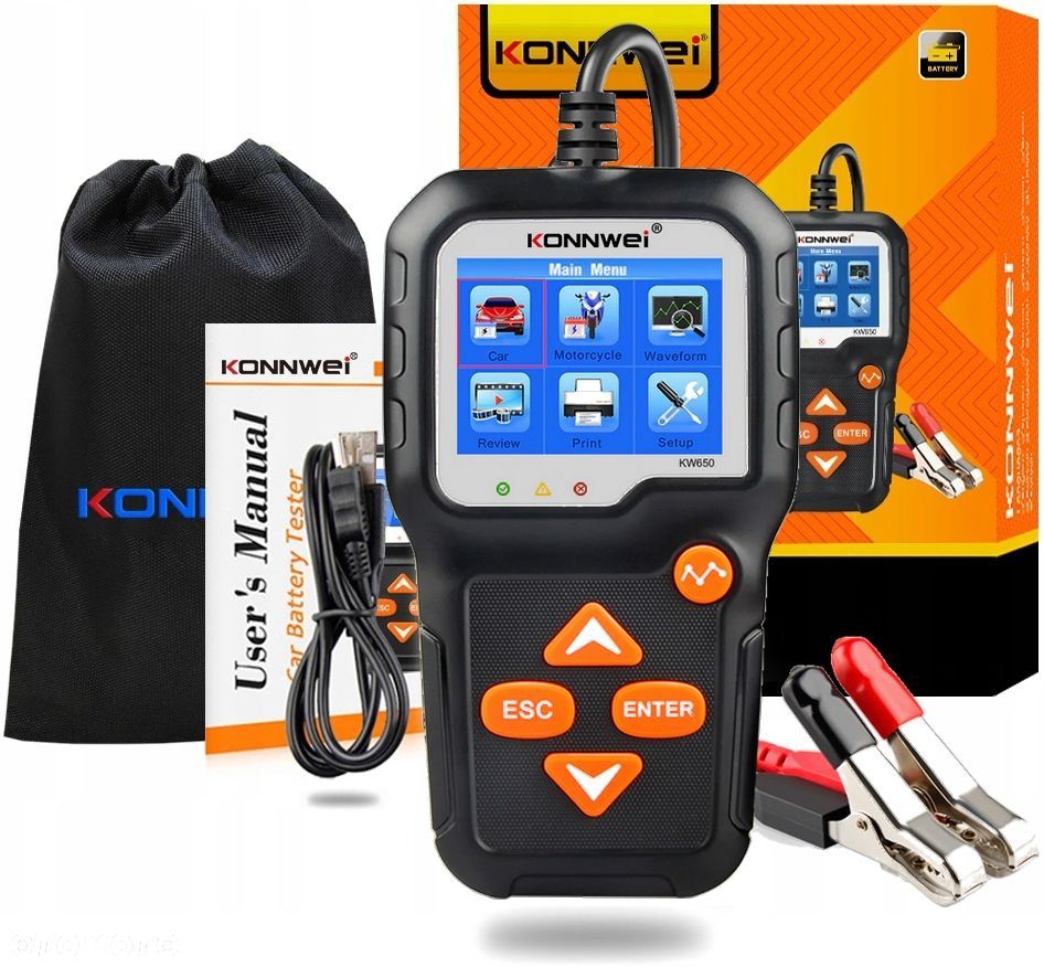 Tester do Akumulatorów Baterii 6V 12V Konnwei KW650 - 1