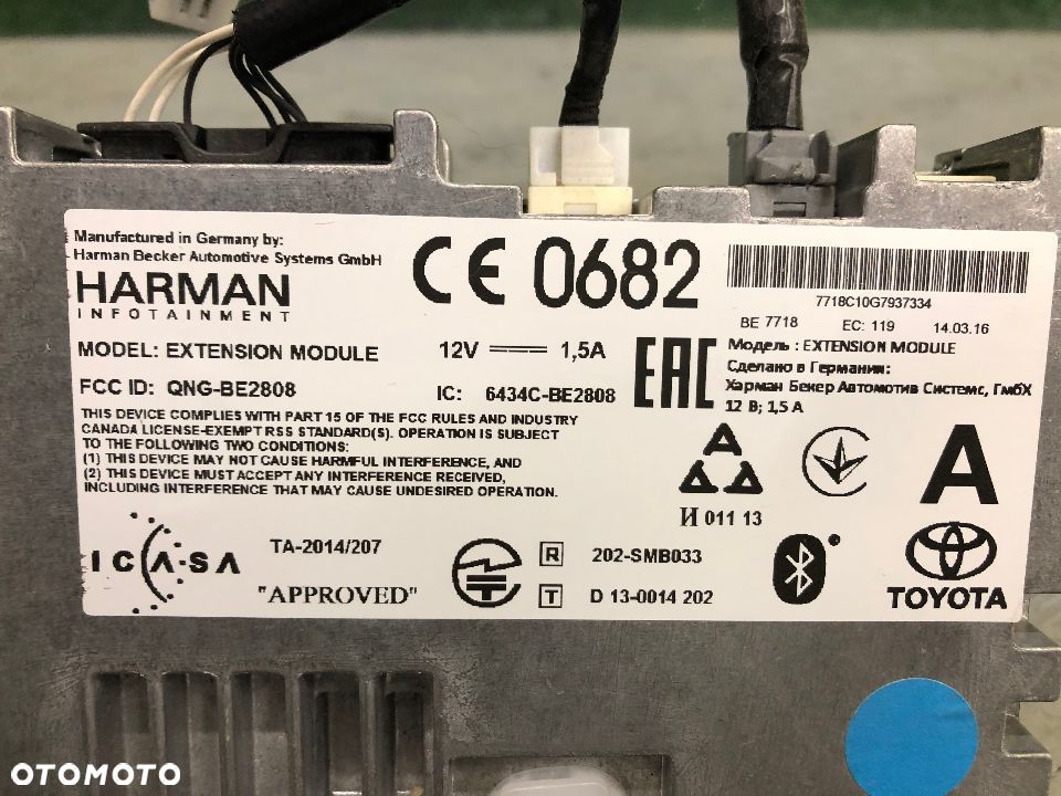 TOYOTA PRIUS IV 2015-> MODUŁ STEROWNIK GPS 6434C-BE2808 - 2