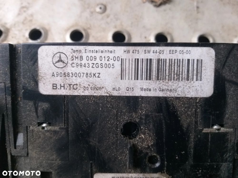 Panel sterowania klimatyzacji SPRINTER 906 A9068300785kz - 2