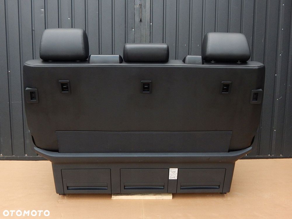 vw t6 t6.1 multivan fotel kanapa łóżko tył skóra alcantara czarna - 6