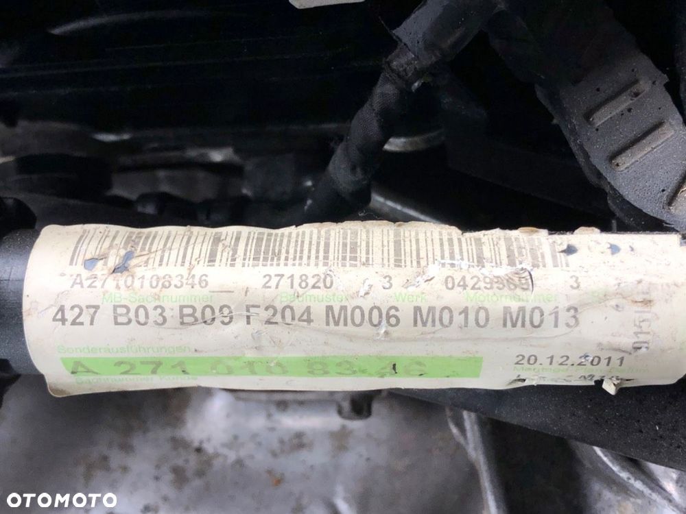 SILNIK KOMPLETNY  MERCEDES-BENZ KLASA C (W204) 2007 - 2015 C 180 CGI (204.031) 115 kW [156 KM] - 13