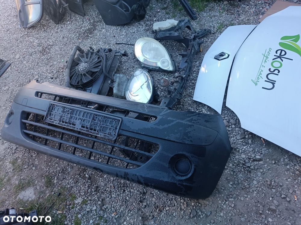 RENAULT KANGOO II 2012R D389 KOMPLETNY PRZÓD MASKA ZDERZAK BŁOTNIK LEWY PRAWY LAMPY PAS CZOŁOWY 1.5 DCI BIAŁY - 4